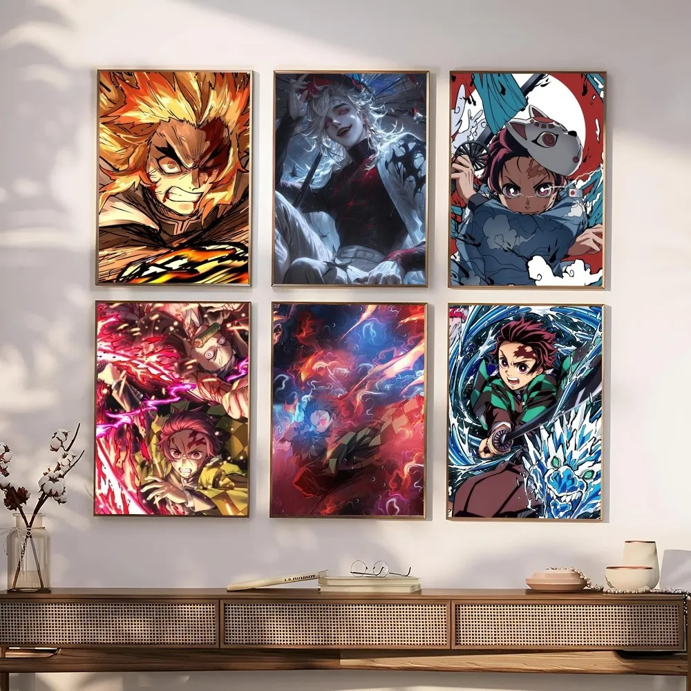 D-Demon S-Slayer аниме японский постер с принтом бумаги для дома гостиной спальни входа