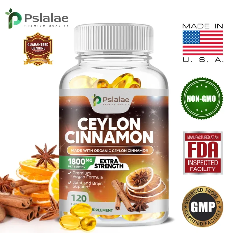 

Ceylon Cinnamon Supplement Healthy Blood Sugar Support, Joint Support, Anti-Inflammatory & Antioxidant Real Sri Lankan Cinnamon