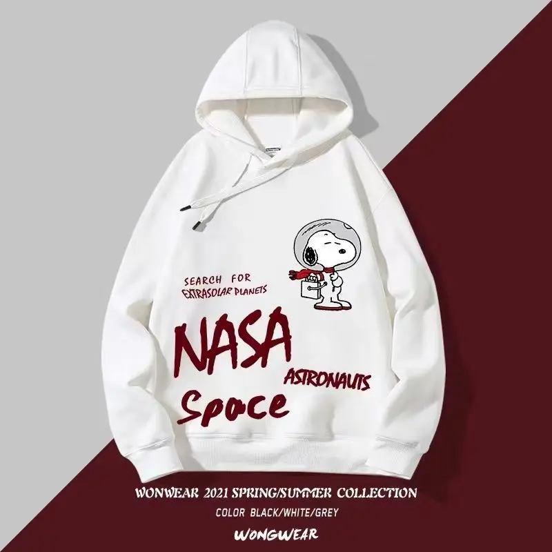 

Kawaii Anime Cartoon Snoopy Hoodie Sweatshirt Top Clothing Cute Beauty Spring Autumn Long-sleeved Jacket Couples Casual Wear