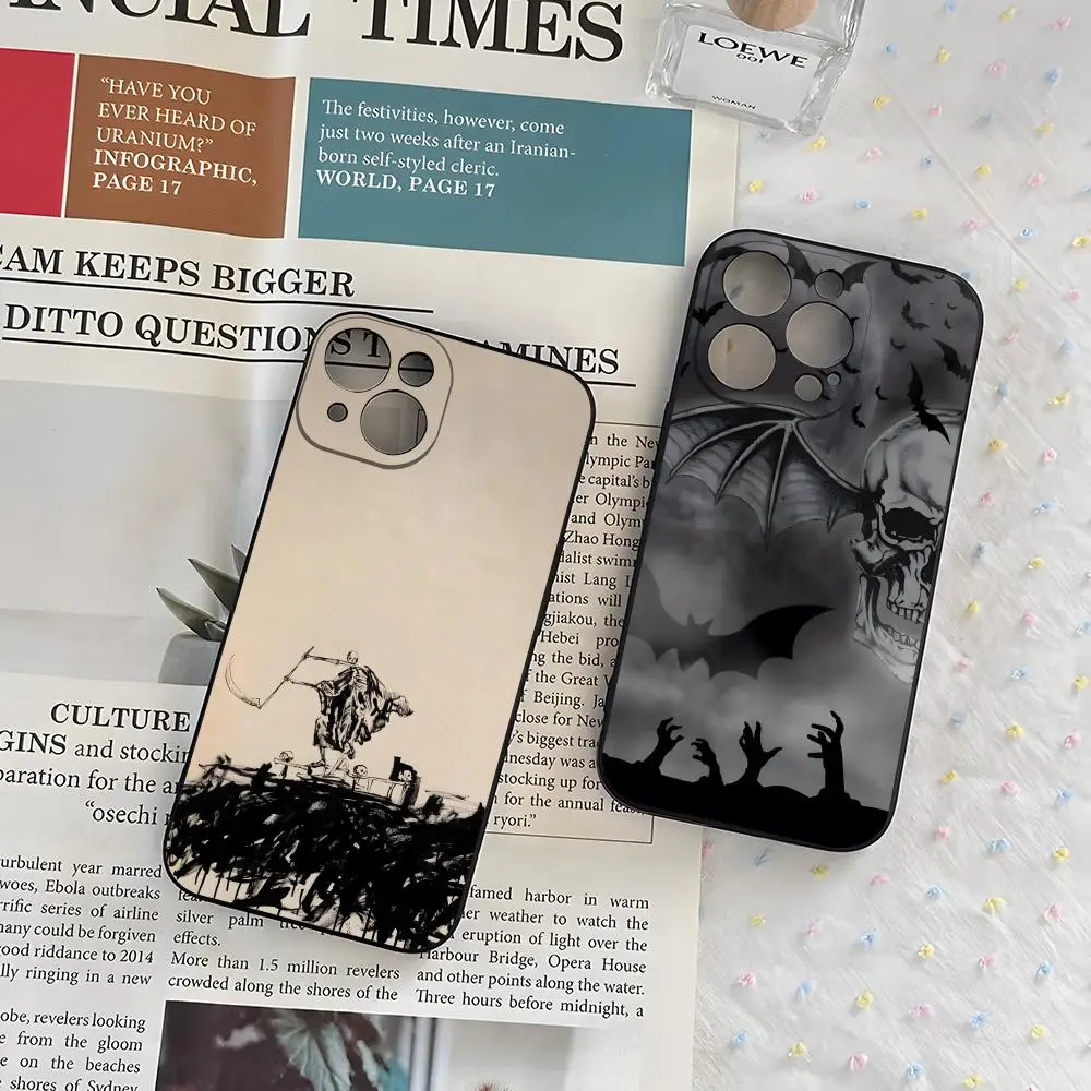 Фото Чехол для телефона A-Avenged Sevenfold для iPhone 17 Ari 16 E Pro Max 15 14 13 Mini 12 Pro 11 XS Max 7 8 Plus, черный, мягкий корпус №1