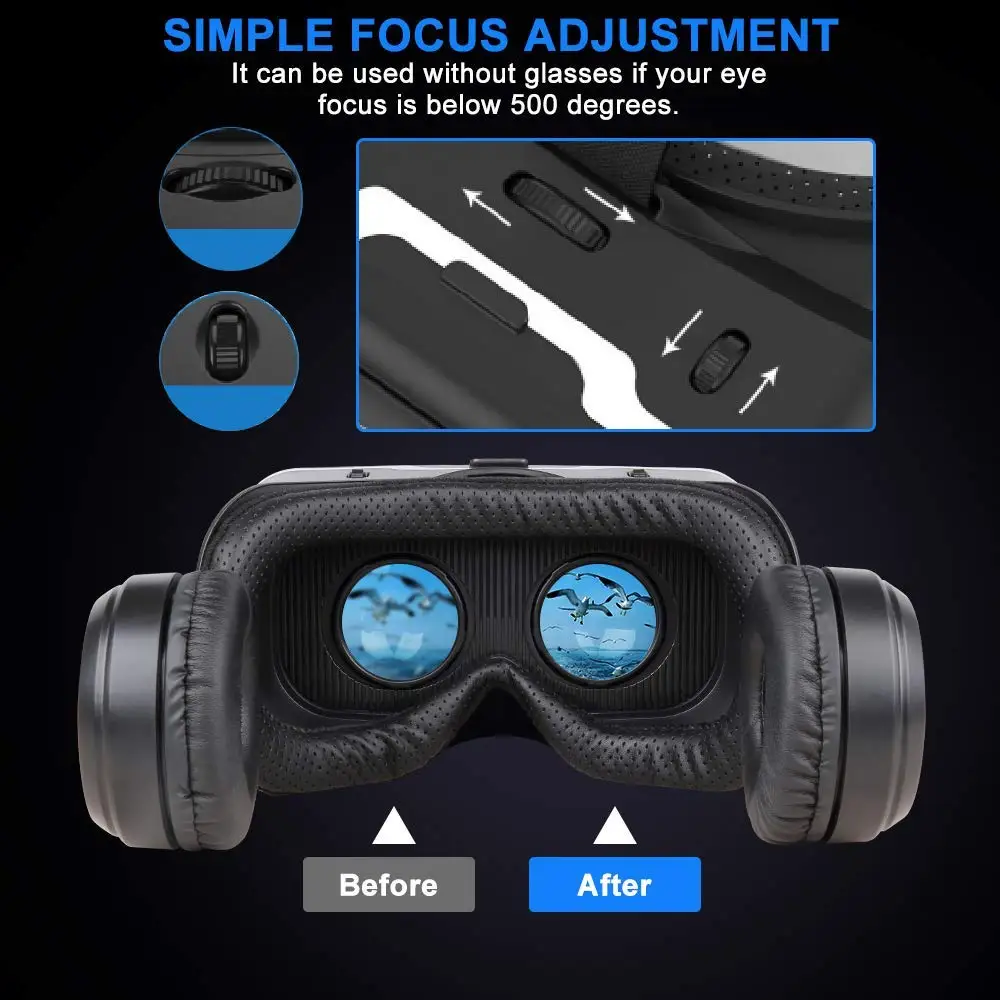 2022 Original VR Shinecon 6.0 Virtual Reality Glasses 3D Stereo Helmet Headset with Remote Control for IOS Android |