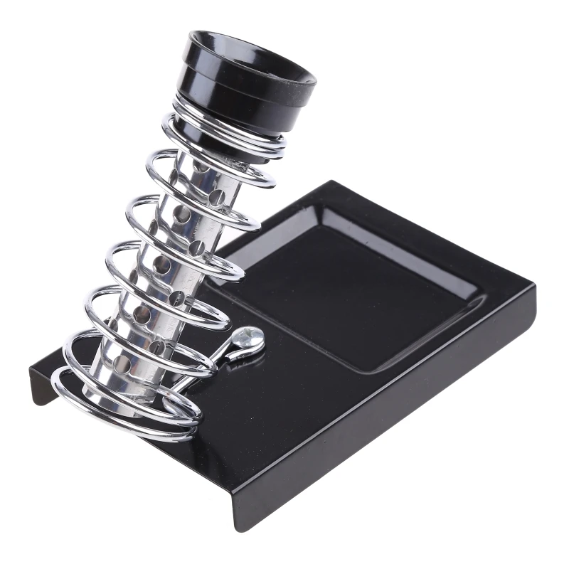 

Compact Soldering Iron Stand Heavy Duty Solder Iron Holder Metal Base with Cleaning Sponge Steel Sheet Base Stability