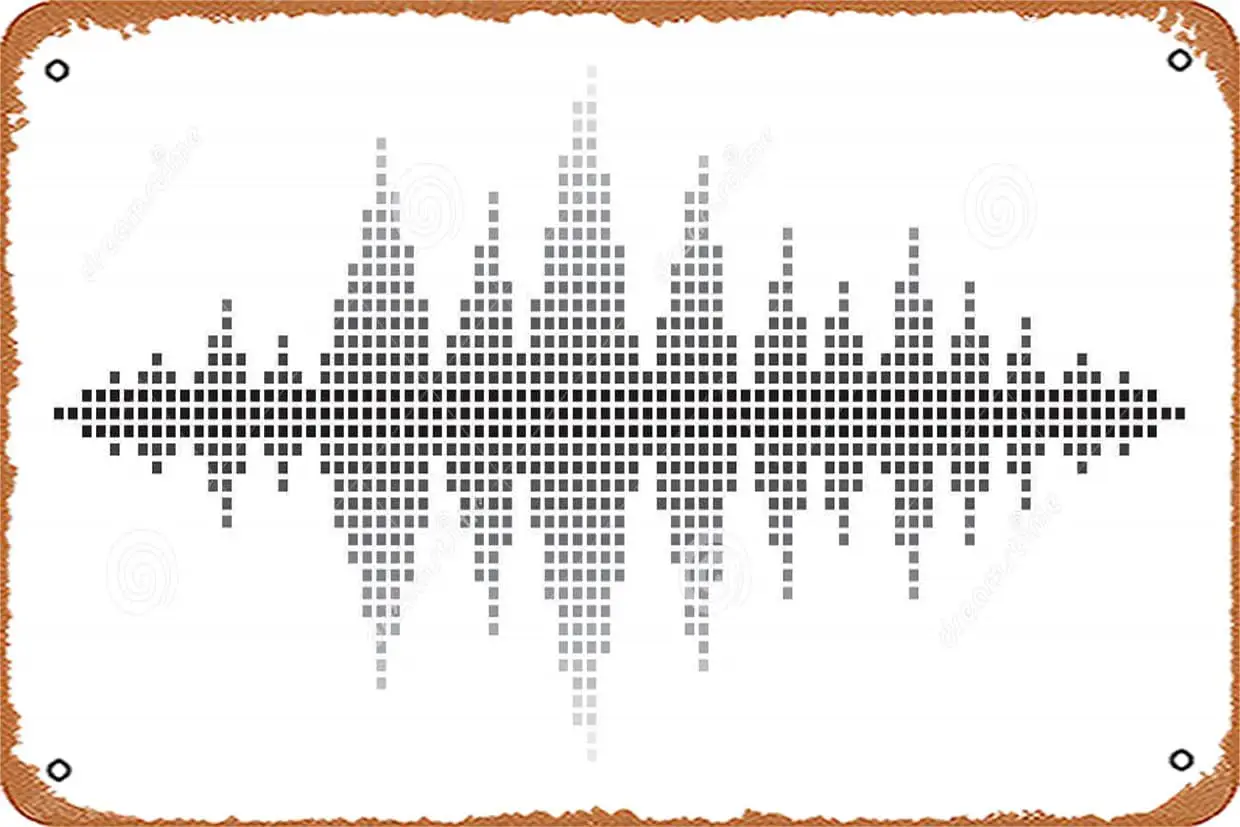 Musc Sound Wves LveCn мы использовать звук wves to mke objects levtte Retro Metl Sgn for Grden Club Outdoor ndoor Home Wll Decortve