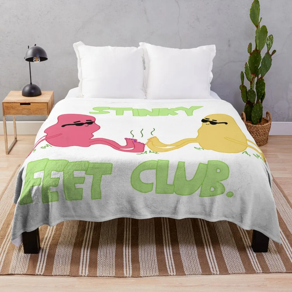 Клубное одеяло Stinky Feet с героями мультфильмов роскошное тяжелое для сна мягкие