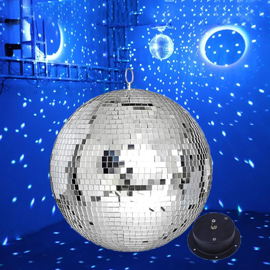 

20CM 25CM 30CM Glass Mirror Disco Ball With Motor Reflection Mirror Disco Ball Wedding Party Christmas Ornament Decoration