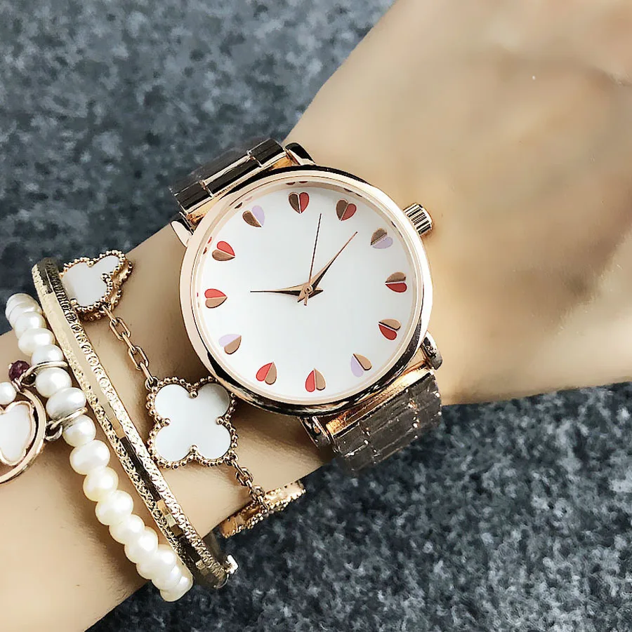 Luxury Women Quartz Watches Heart-shaped Digital Best Selling Watch Ladies Steel Band Dial Wrist Watch Clock Relogio Feminino enlarge