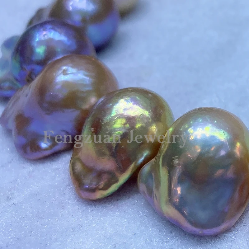 

AA 11-12mm Freshwater Pearl Beads Perfect Baroque Natural Cultured Pearls