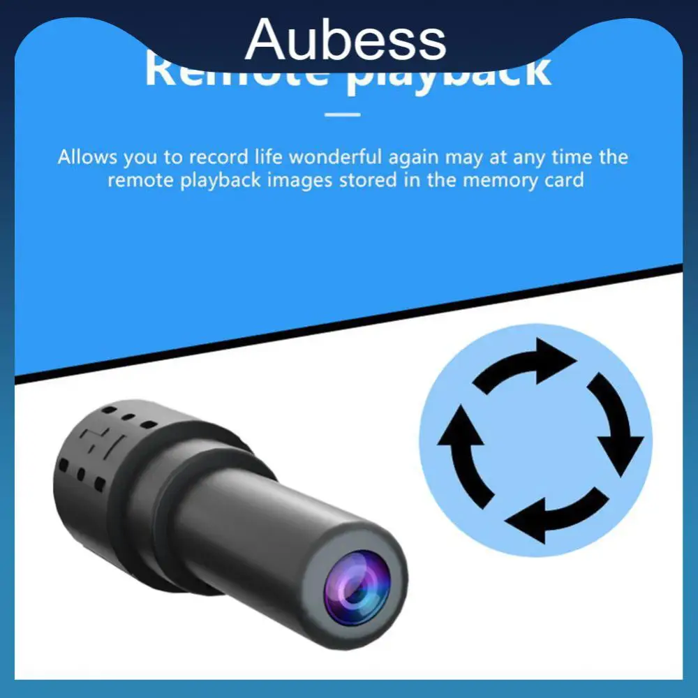 

Aluminum Alloy Sensor Camera Alarm Recording Remote View Night Vision Camera Motion Detection Andriod/ios Black Mini-camera