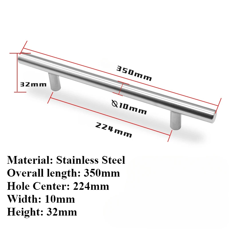 

Ручки для ящика шкафа, ручки для кухонного шкафа, нержавеющая сталь, сатинированный никель, мебель, фурнитура для комода, евро Т-бар, матовый никель