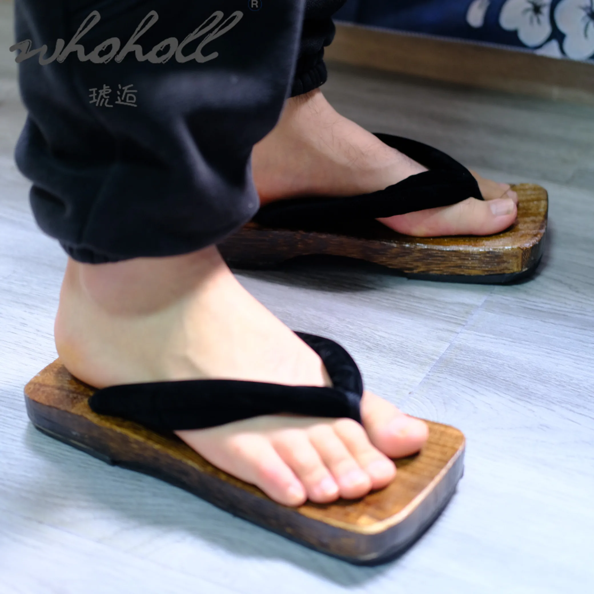 Man Slippers Japanese Geta Flip Flops Anime Demon Slayer Wood Thick Sole Coplay Shoes Slippers Japanese Clogs Sandals