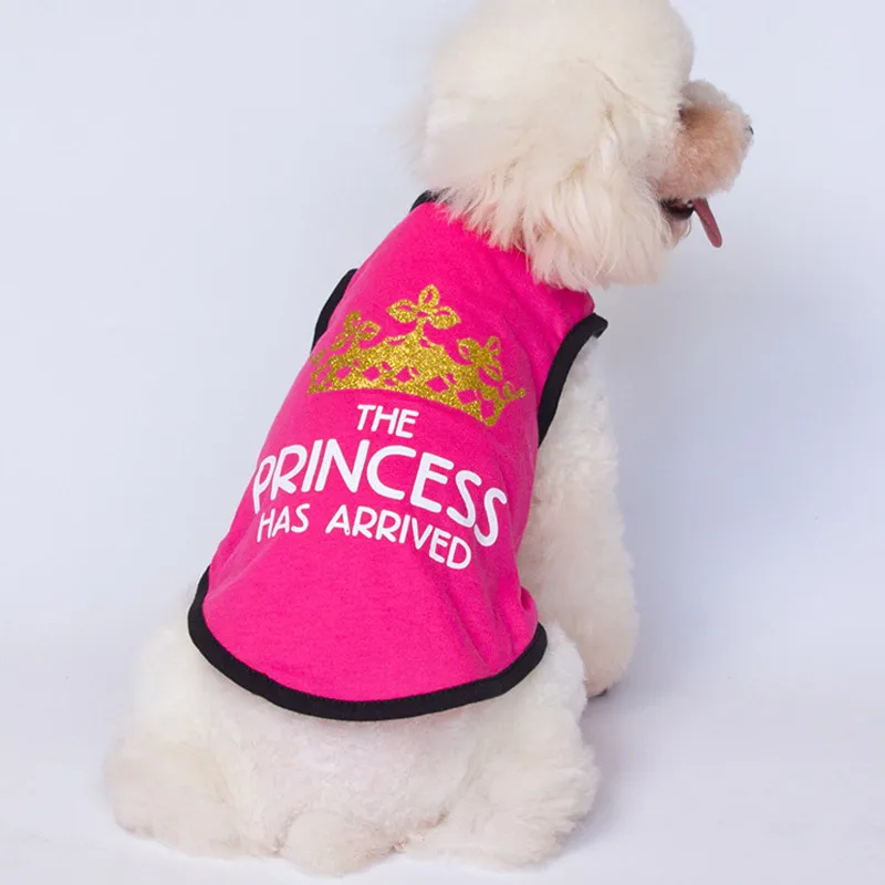 

Dog Cat Princess Crown Cotton Vest Puppy Sweet Casual Shirts Costume For Small Dogs Pet Clothing T-shirt Pets Supplies Universal