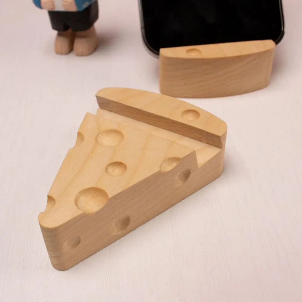 

Versatile Bottle Opener Multi-functional Wooden Cheese Shape Bottle Opener Phone Holder Portable Magnetic Desktop Stand for Beer