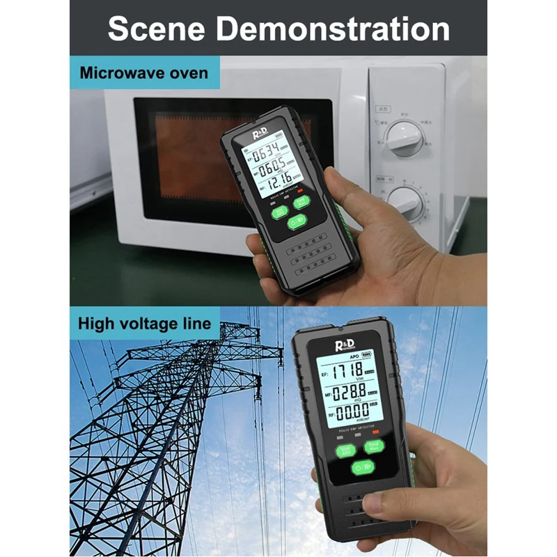 New 3-In-1 Electromagnetic Field Radiation Detector Tester EMF Meter Multifunctional Portable Radio Frequency Warn