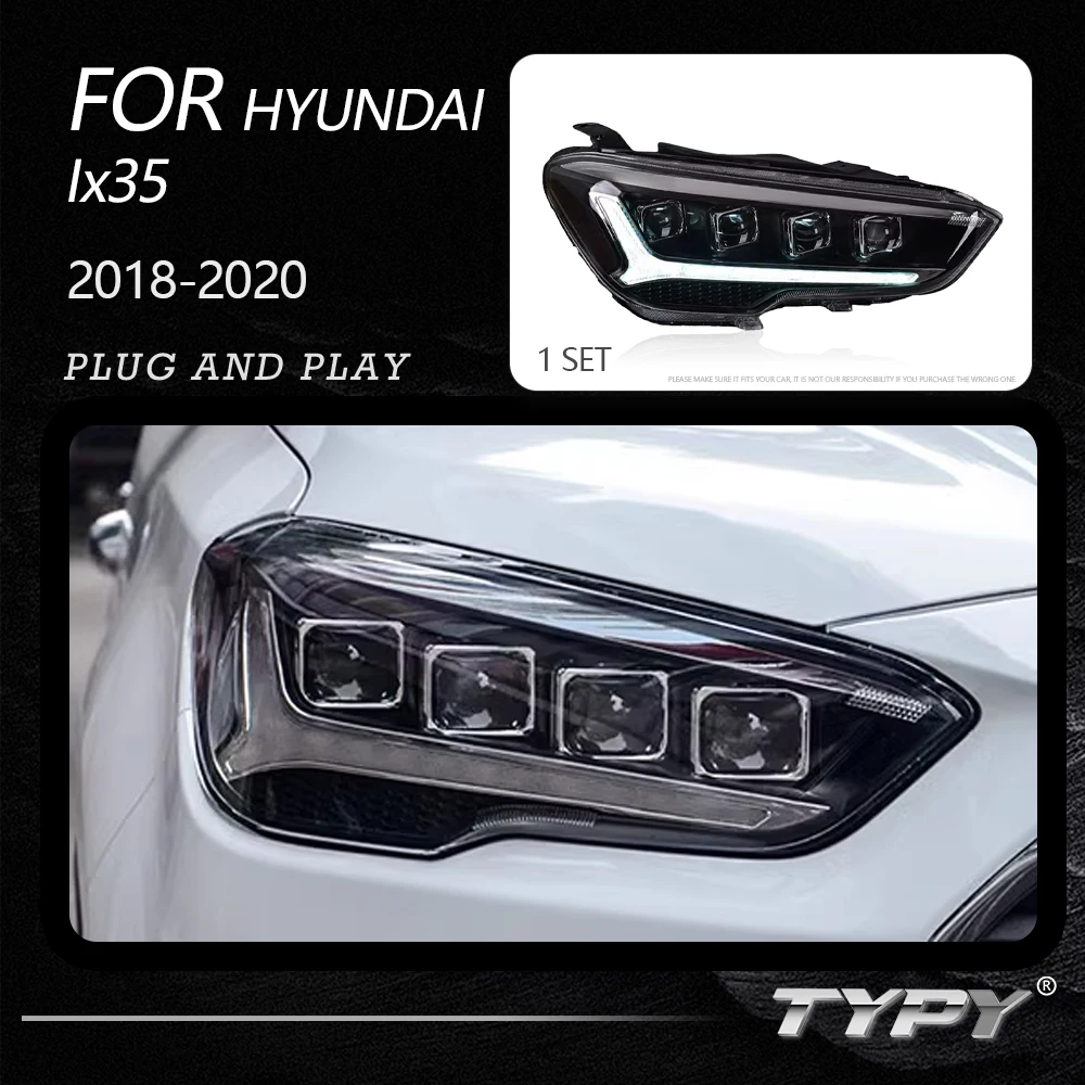 Автомобильные фары TYPY для Hyundai IX35 2018-2020 светодиодный автомобильные лампы дневные