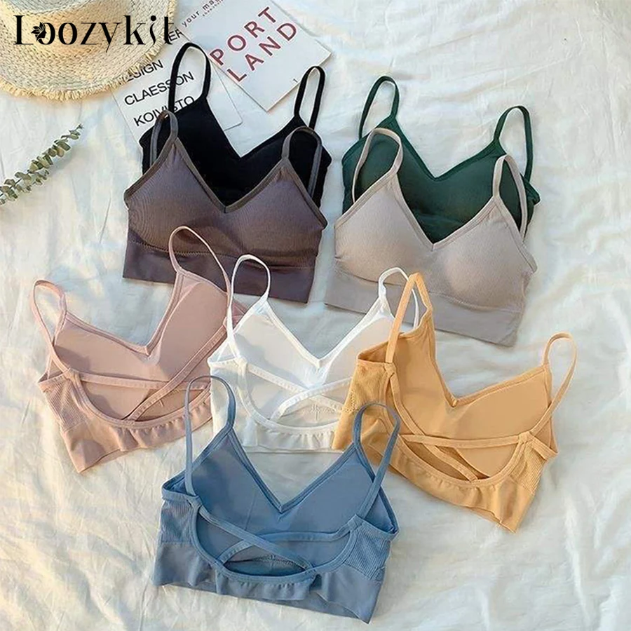 

Cotton Sport Bras Women Cross Strap Beauty Back Underwear Push Up Yoga Fitness Sport Bra Top Breathable Quick Dry Gym Top women