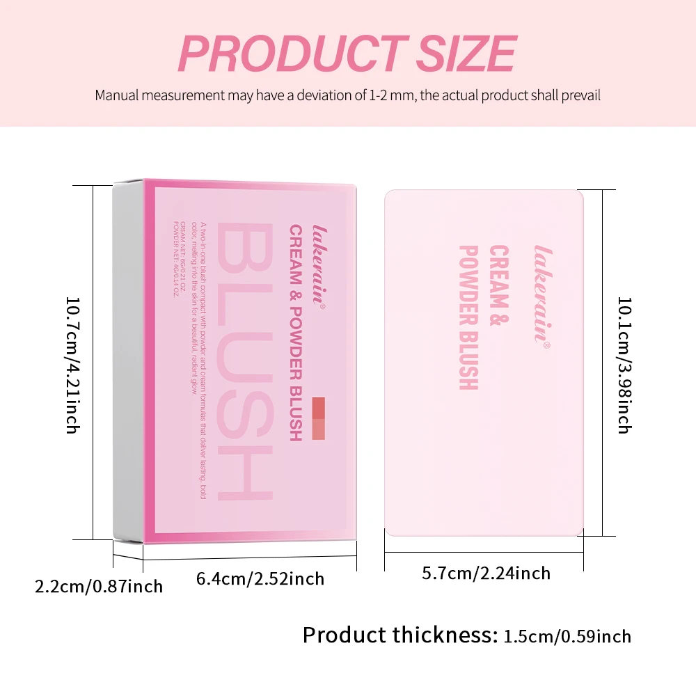 2IN1 Крем и пудра Румяна Матовые натуральные румяна Палитра для макияжа глаз