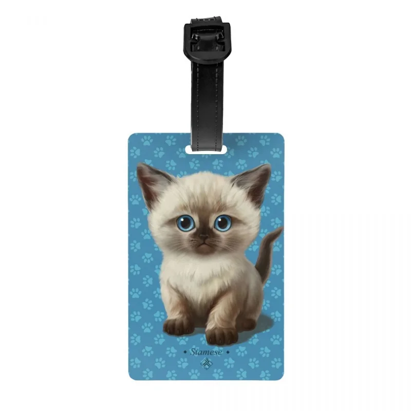 

Cataclysm сиамские котята лапы багажная бирка для путешествий чемодан Meezer кошка Личная Обложка идентификационная этикетка