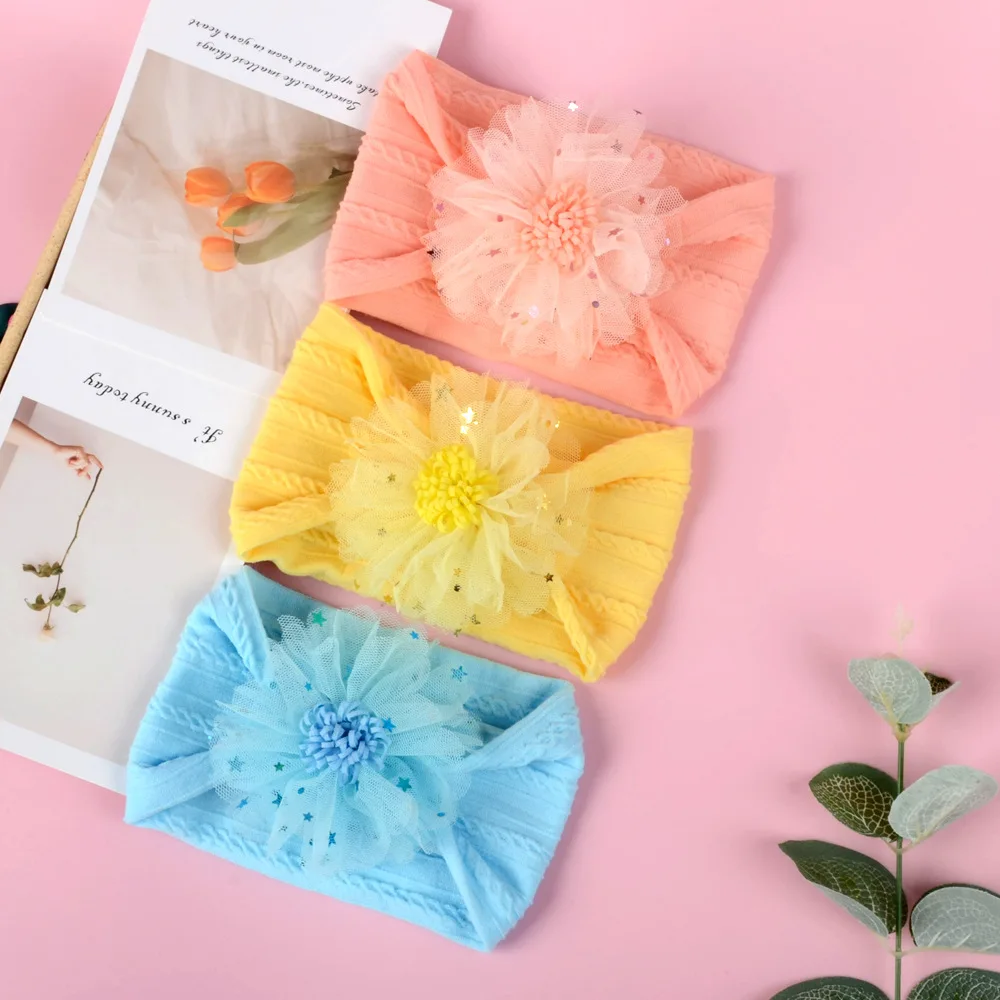 

Baby Elastic flower headband Headbands Hair Girls Bowknot Hairband Toddler Infants Cables Turban accessories Photography Props