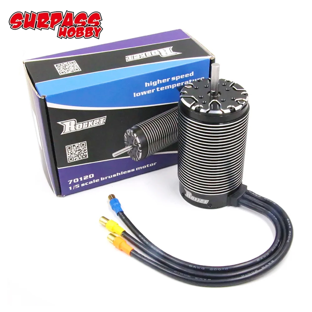 Surpass Hobby Rocket 70120 480KV 620KV 680KV 4-полюсный водонепроницаемый бесщеточный двигатель 8 мм