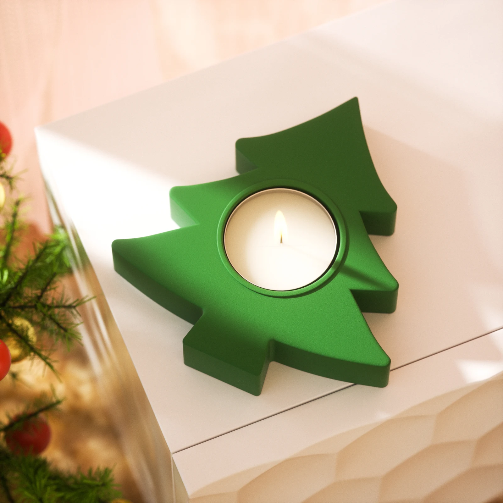 

Christmas Tree Candle Holder Silicone Mold Concrete Candlesticks Mould for Tealight DIY Festival Decor