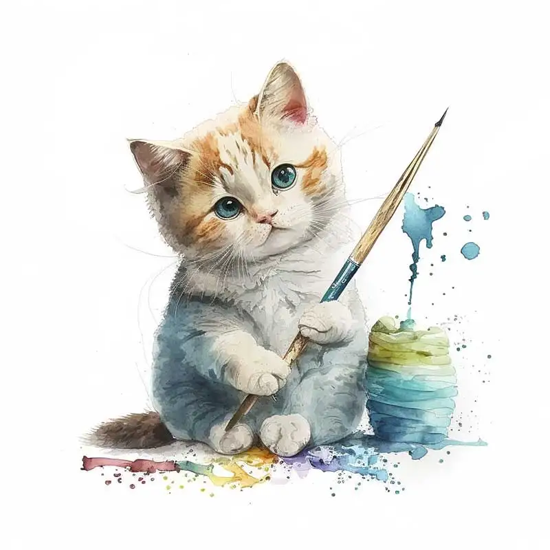 

Настенная наклейка с изображением кошки рыбалки M426