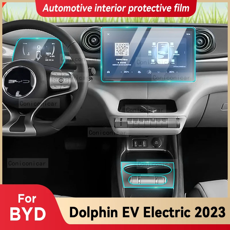 

TPU Car Gearbox Dashboard Panel Gps Navigation Screen Anti-scratch Protective Film Sticker For BYD Dolphin EV Electric 2023