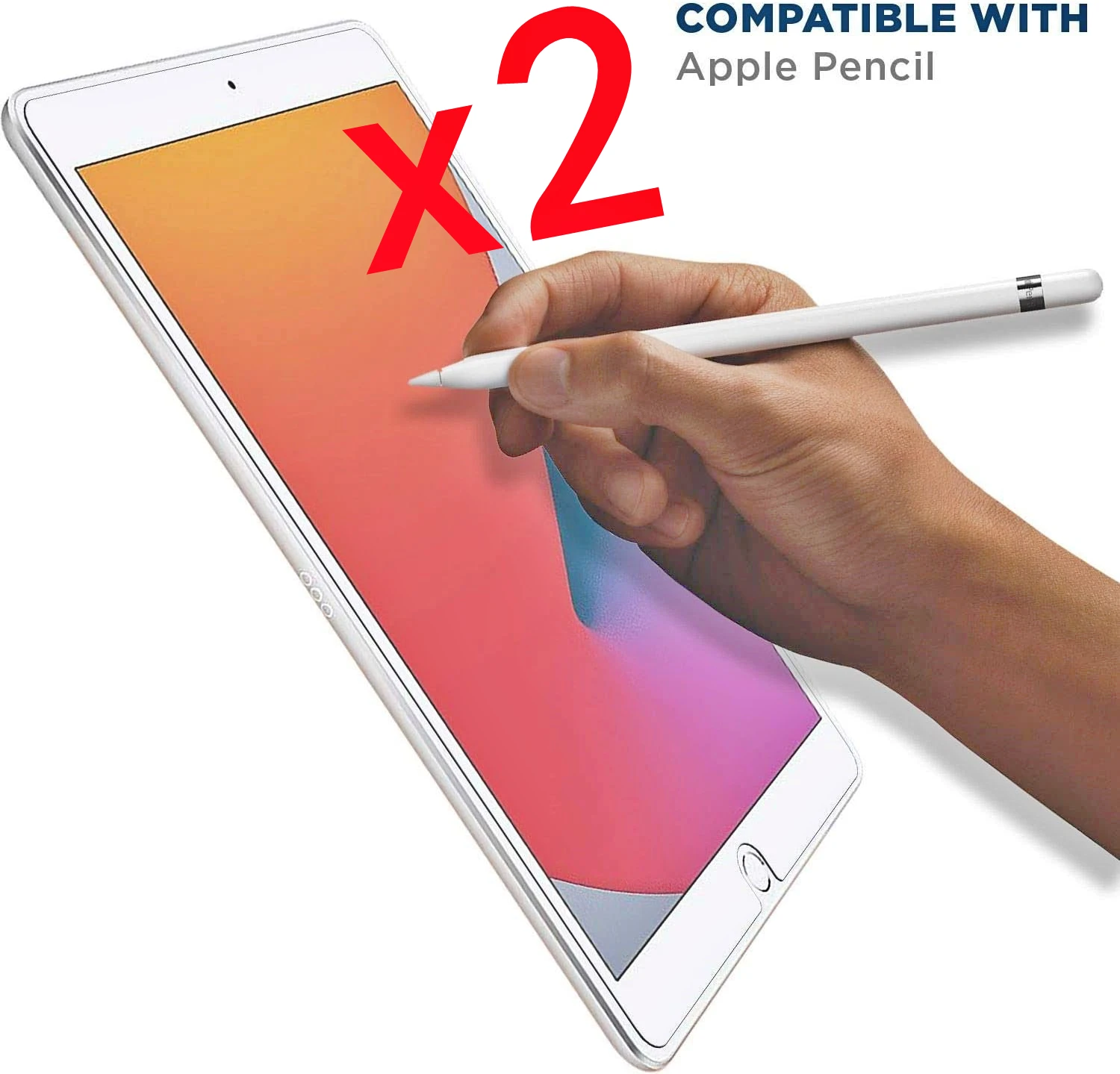 

2 шт., защитное закаленное стекло для Apple IPad 8/iPad 7 HD