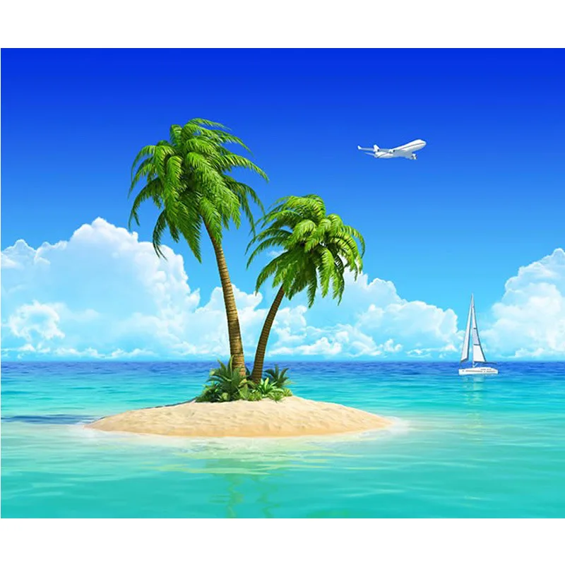 

HOMHOL Алмазная вышивка «сделай сам» кокосовое дерево полная квадратная круглая алмазная живопись Набор для вышивки крестиком Мозаика домашн...