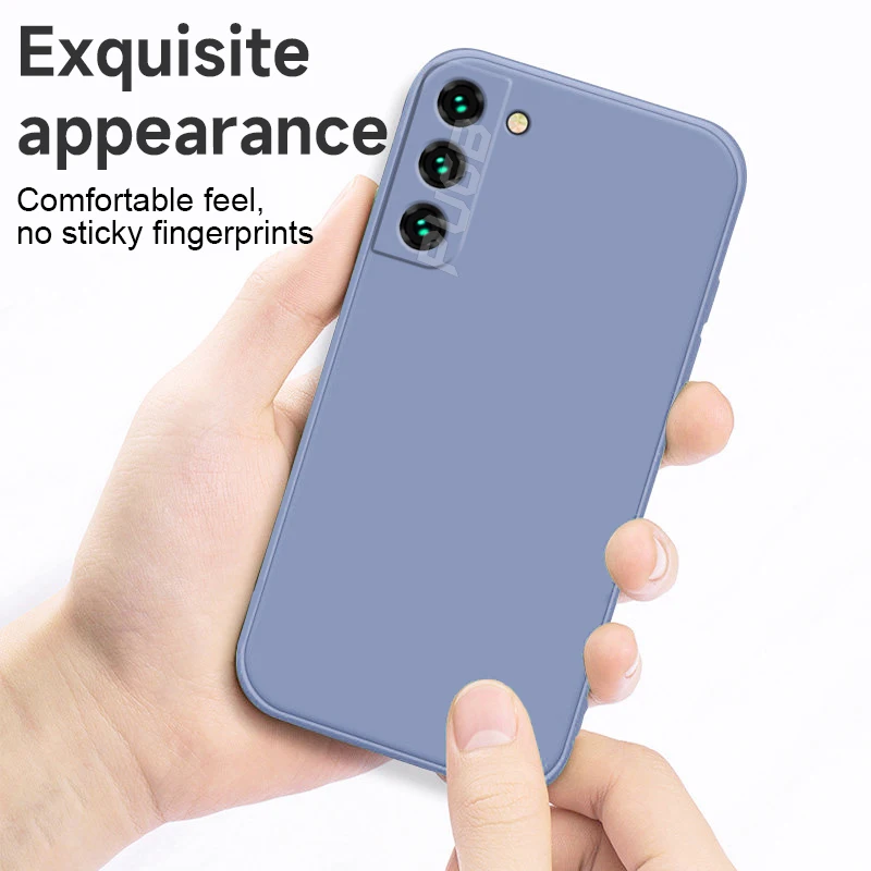Противоударный мягкий чехол из жидкого силикона для Samsung Galaxy S21 S22 Ultra Plus S20 FE S10 Note 20