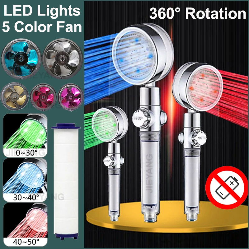 

Новинка, светодиодные смесители для комнаты, контроль температуры, вращающийся турбо-душ со светодиодсветодиодный подсветкой для спа, душевой шланг из нержавеющей стали, аксессуары