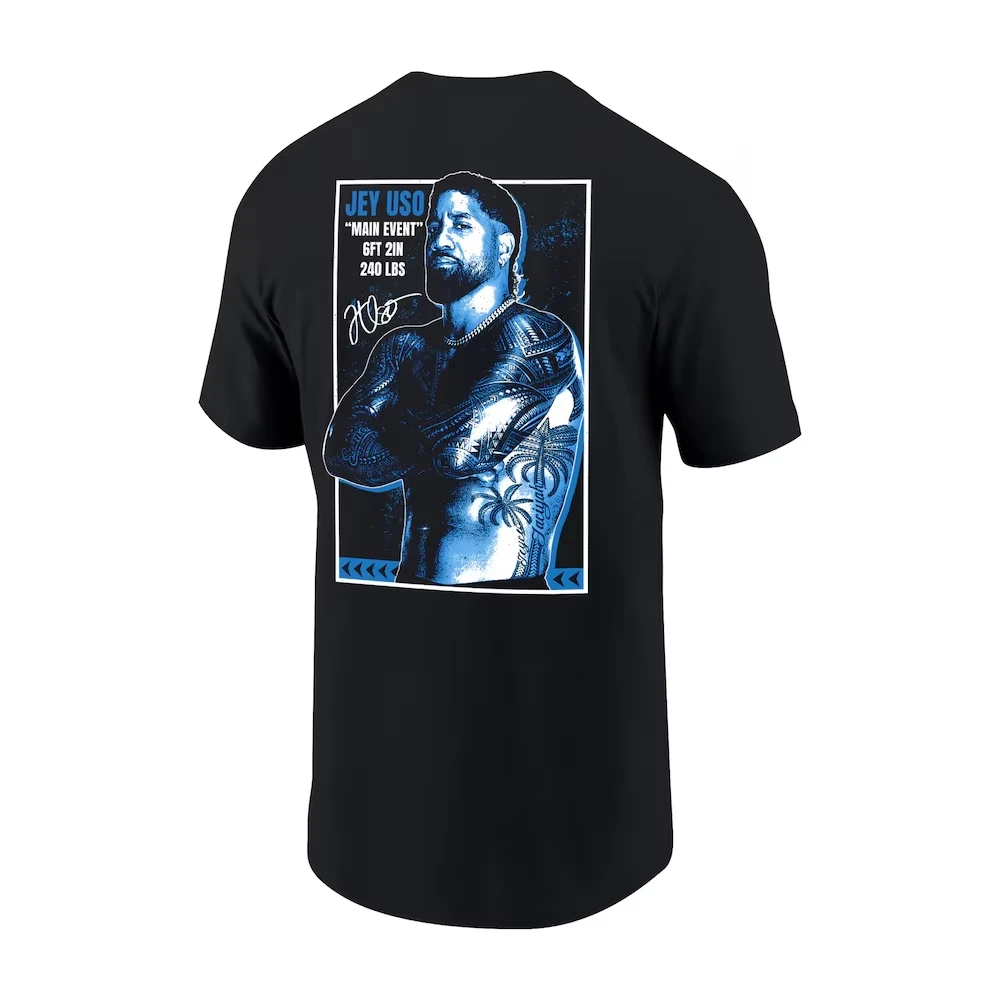 2024 Women's WWE Clothes Men's Ripple Junction Black Jey Uso Yeet T-Shirt Youth Child Wrestling Fans Must Have Unisex Tee Tops |