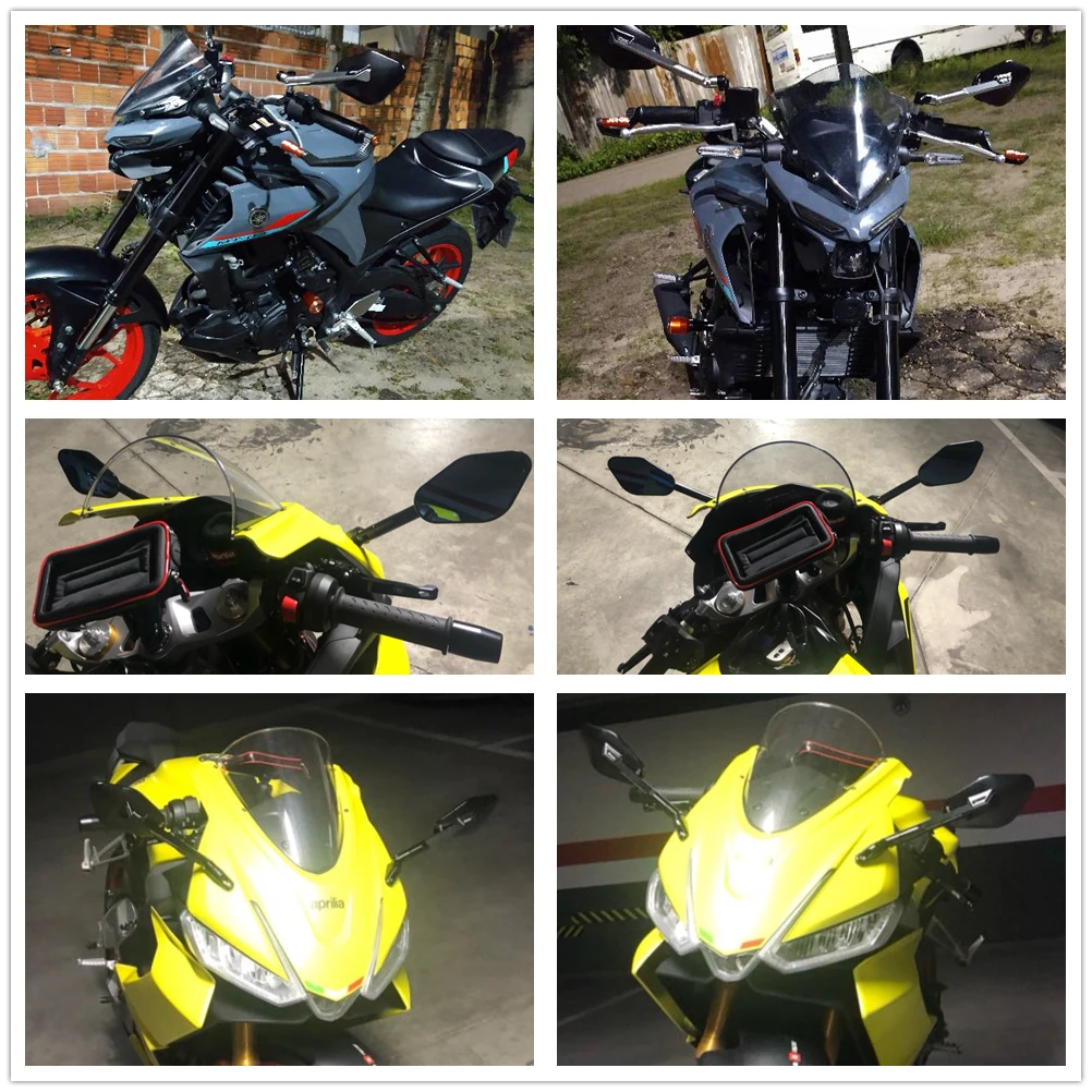 Алюминиевое мотоциклетное боковое зеркало заднего вида M8 M10 для SUZUKI bandit 600 1200 BMW C600