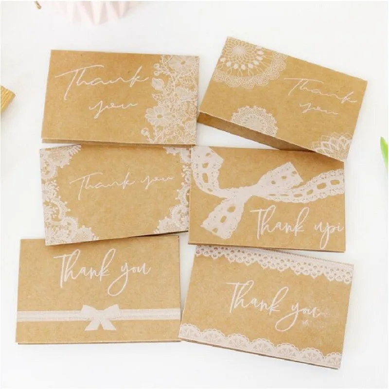 

10packs Thank you Christmas stickers+envelopes folded cards Greeting card sticker writing materials handmade wedding 4CM