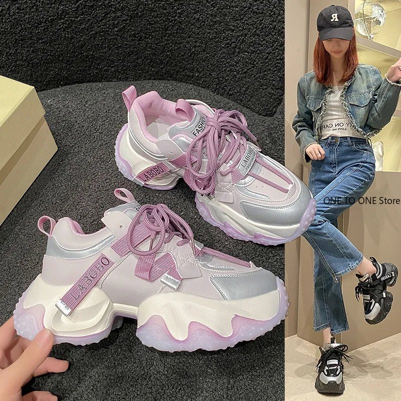 Женские кожаные кроссовки на высокой платформе повседневные теплые меховые