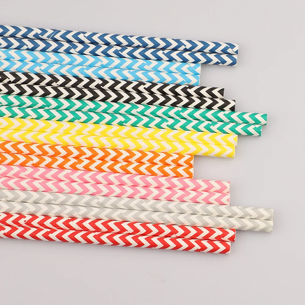

25pcs/bag Paper Straws Stripes Straw Birthday Party Decoration Supplies Paper Drinking Straws Gift Party Event Supplies rietjes