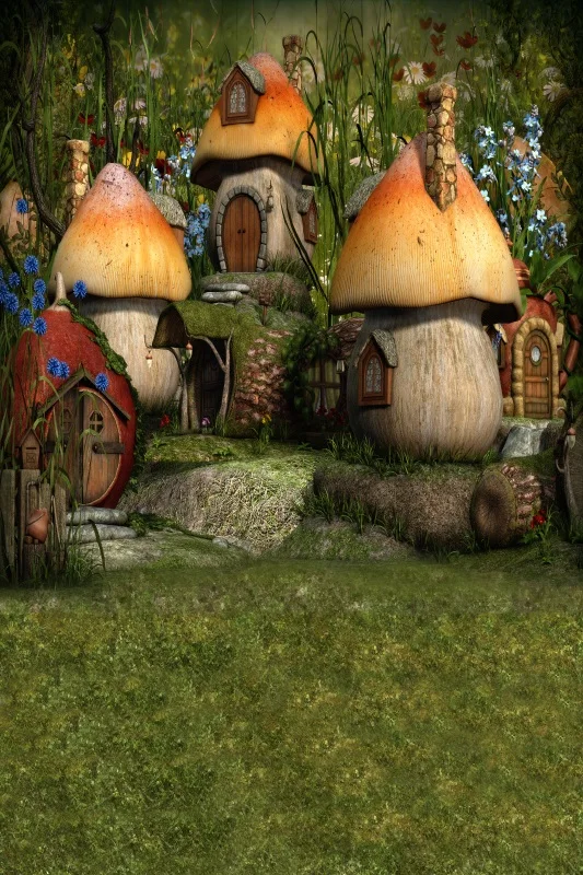 Laeacco детский душ задний фон цветы Бабочка боке сказочный лес гриб ребенок