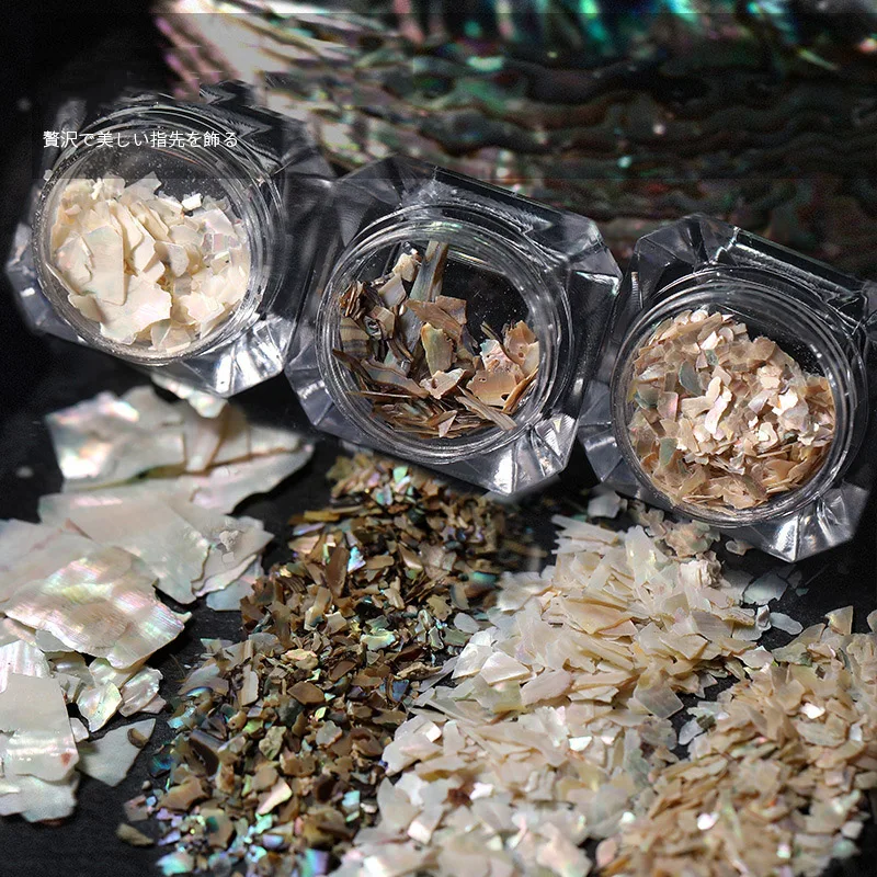 

Высококачественные нестандартные ломтики абалона, украшение для ногтевого дизайна, осколки из натуральной ракушки, аксессуары для маникюра, оптовая продажа, Прямая поставка