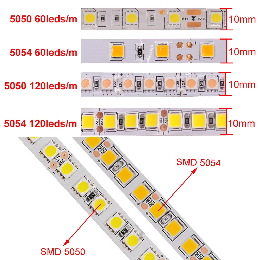 

HEGEHE Светодиодная лента 5 м SMD 5050/5054 60/120 светодиодов 12В 9 цветов
