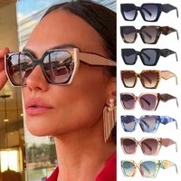 womenmen oversized trending uv400 square sunglasses ladies sun glasses irregular frame shades