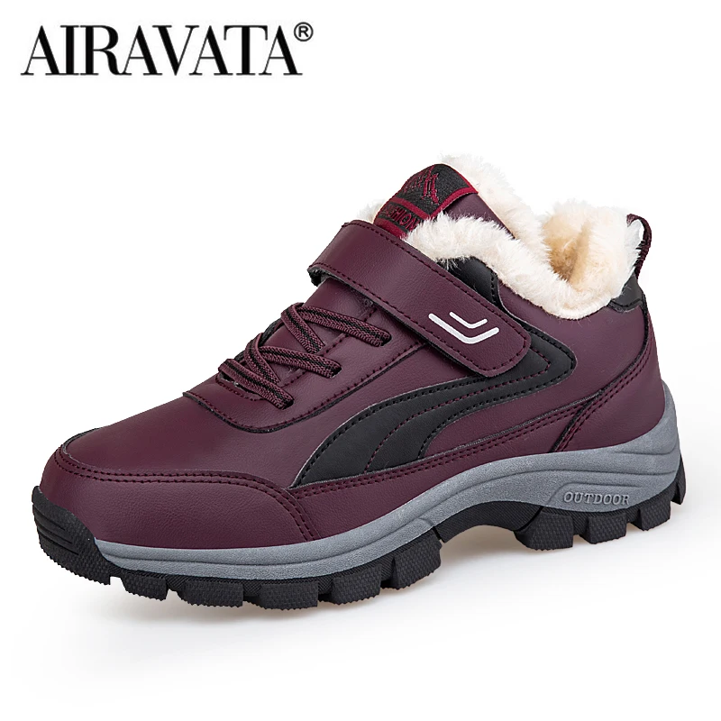 Winter Hiking Shoes Men Women Plush Warm Sneakers Comfortable Antiskid Life Waterproof Shoes