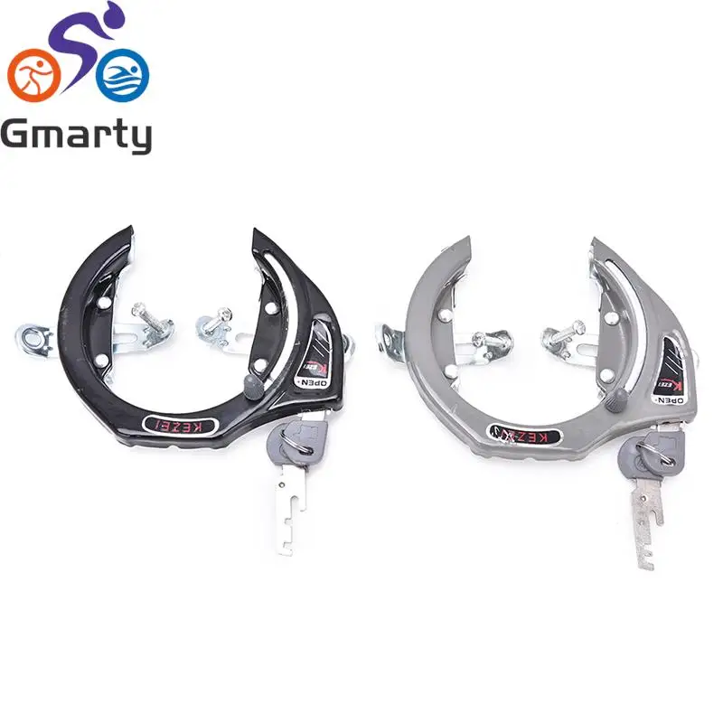 1pcs grey Black Bike Lock General Bicycle Horseshoe Claws An