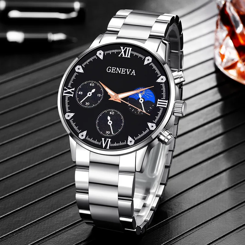 

Часы Мужские деловые, роскошные кварцевые наручные часы из нержавеющей стали, оригинальные