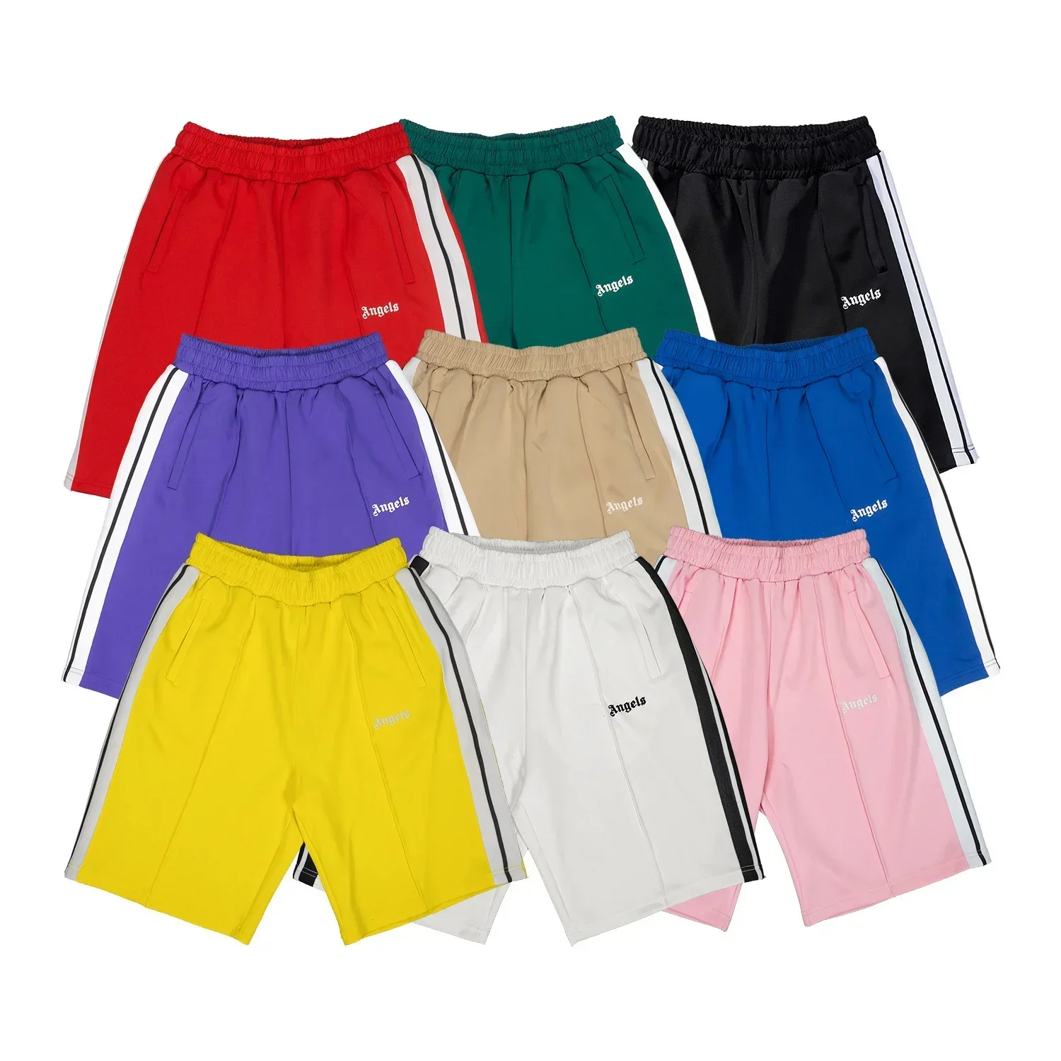 

2024 Men's Necessary Summer Casual Shorts Palms Angels Coconut Handmade Abraded Hip-hop Breathable Pure Cotton Sports Shorts