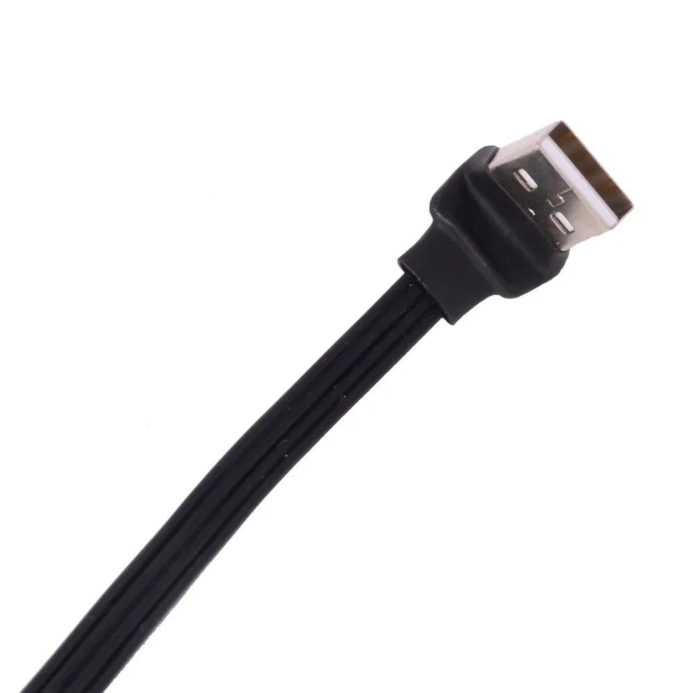 USB 2.0 Male Up &amp Down Left Right Angled 90 Degree to Type-C Elbow Charging Data Cable Short Extension Flat Soft Wire 5cm