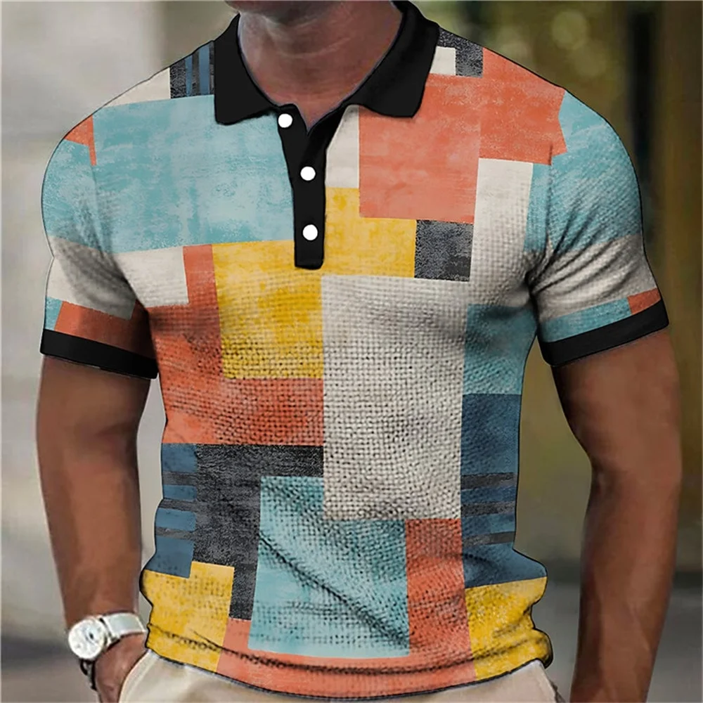 

Fashion Men's Button Polo Shirts Casual in Summer Short Sleeve Men Male Tee Shirt Colorful Street Golf Clothing Clothes For Men