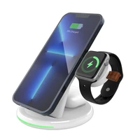 15w 3 in 1 magsafe wireless charger dock for iphone 12 13 mini pro max fast charging dock station for airpods pro apple watch