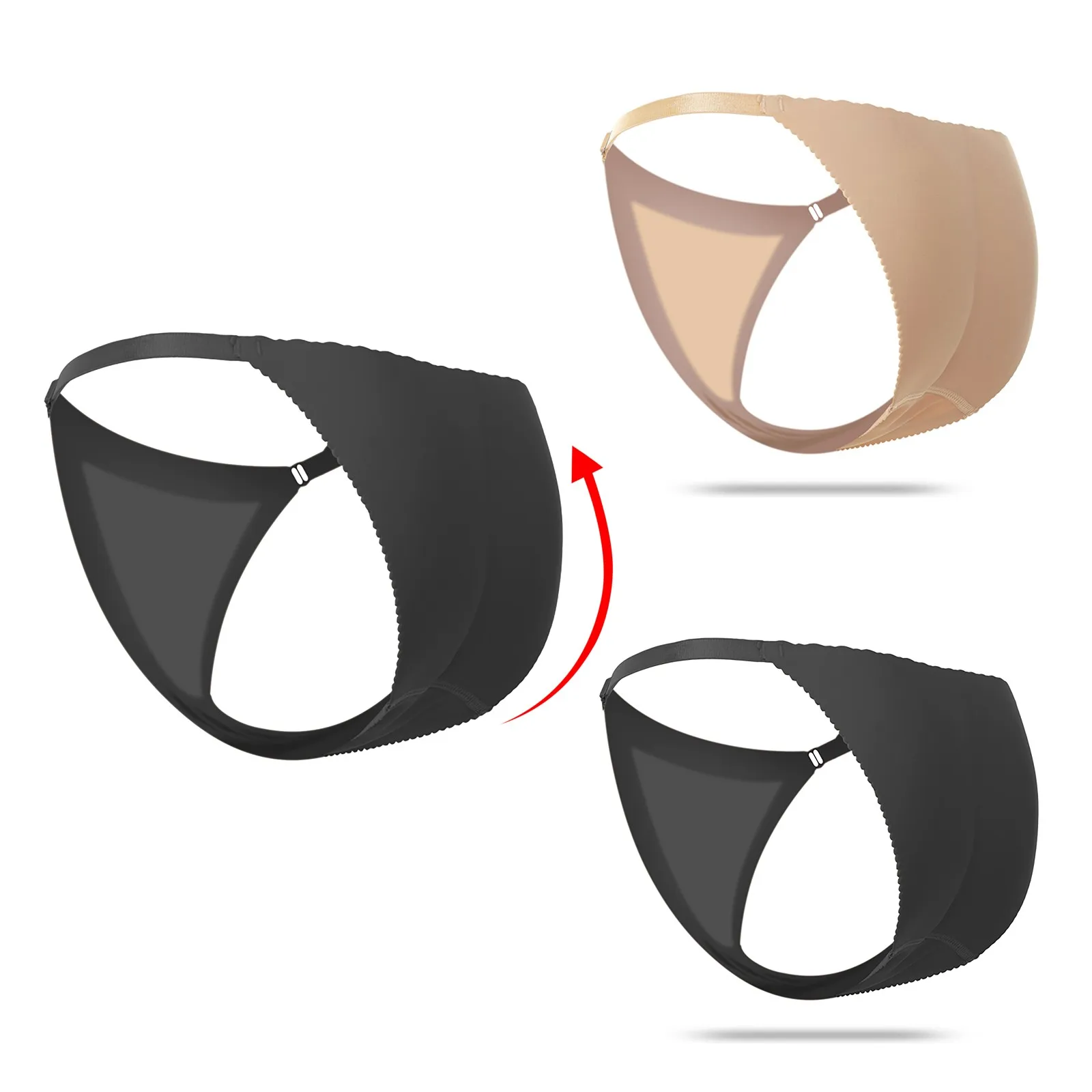 

Женские бесшовные трусики-бюстье с эффектом пуш-ап