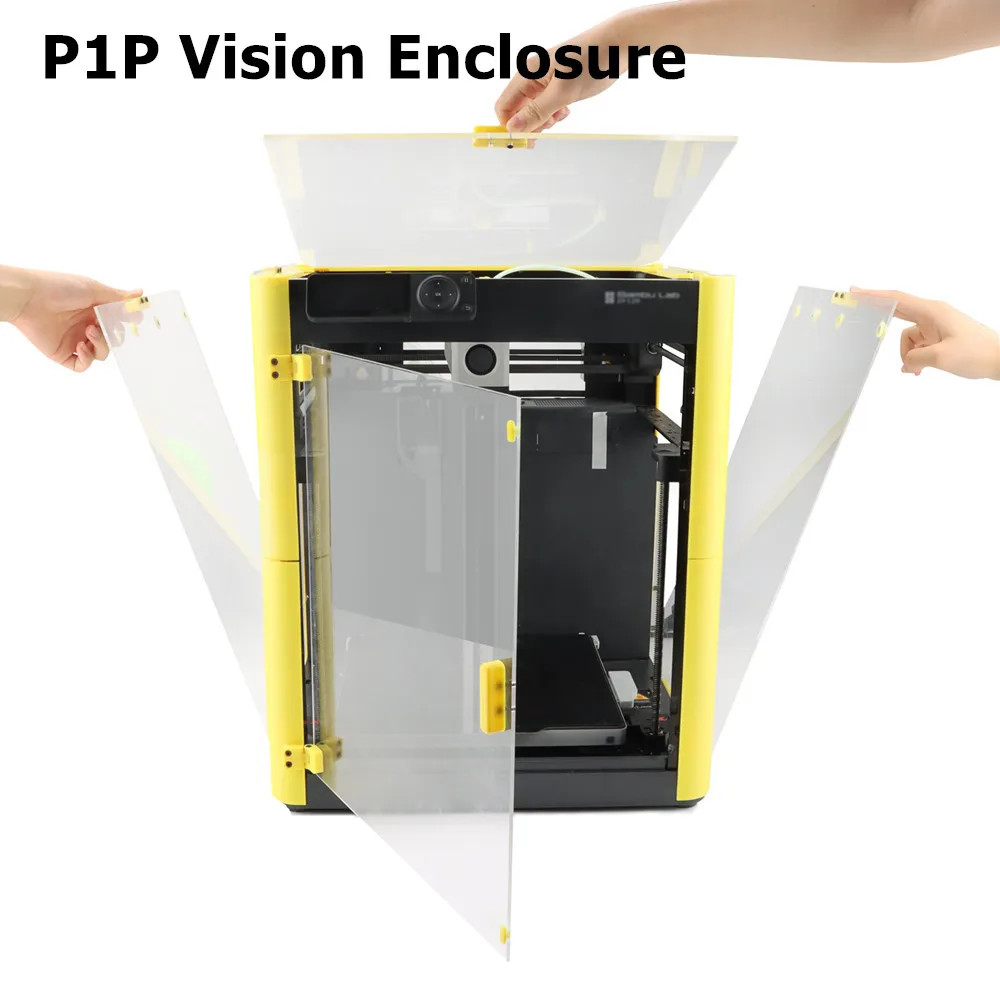 

For Bambu Lab P1P Vision Enclosure Clear Panel Transparent Shell With Screws For Bambulab P1P Fast Assemble Enclosure