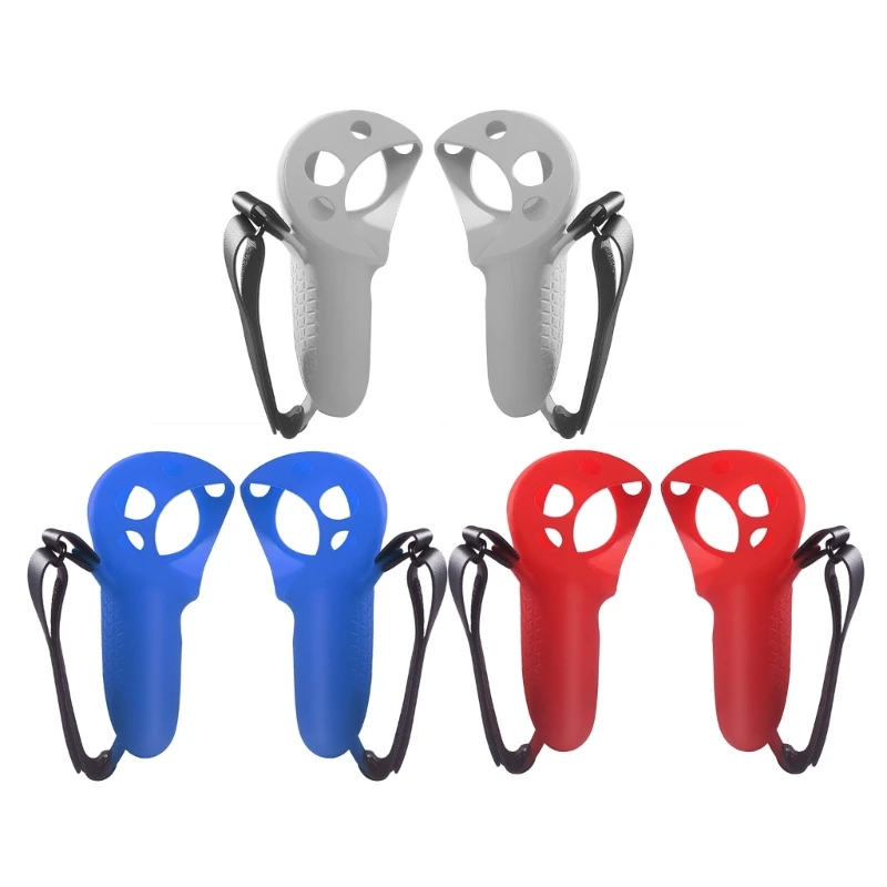 

Силиконовый контроллер с защитой от пота для Quest Pro VR, Защитные чехлы для контроллера, аксессуары для кожаных ручек 40JB