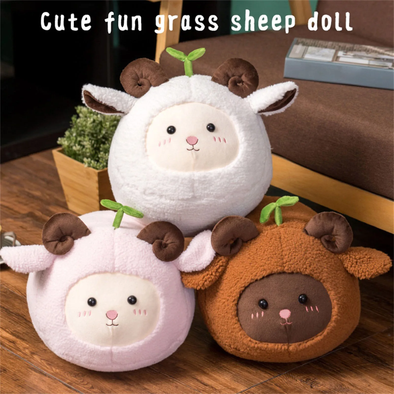 

Кавайная Бриллиантовая овечья кукла, плюшевые игрушки, милые детские сопровождающие комфортные куклы, декор для комнаты, мягкие животные д...